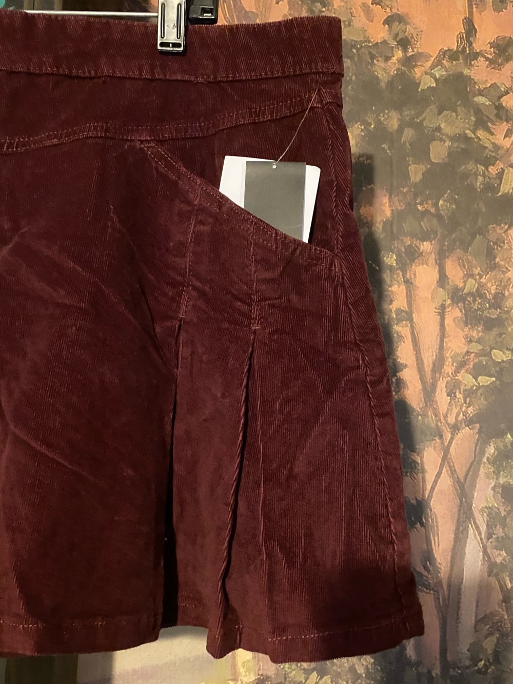 Corduroy pleated mini skirt - Picture 4 of 5